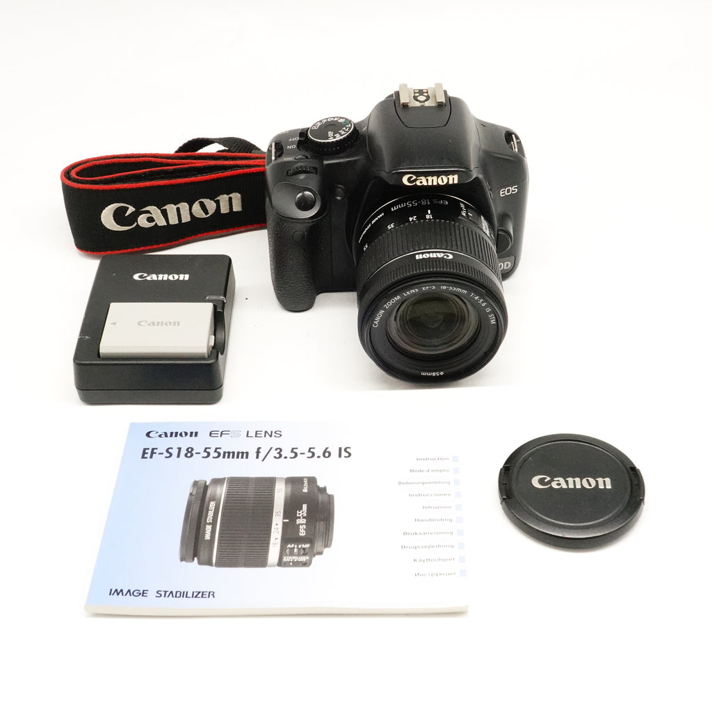 Pre-Owned Canon EOS 450D Body + 18-55mm Lens Strap, Caps, Manual Battery & Charger 0780269170 (Second Hand)