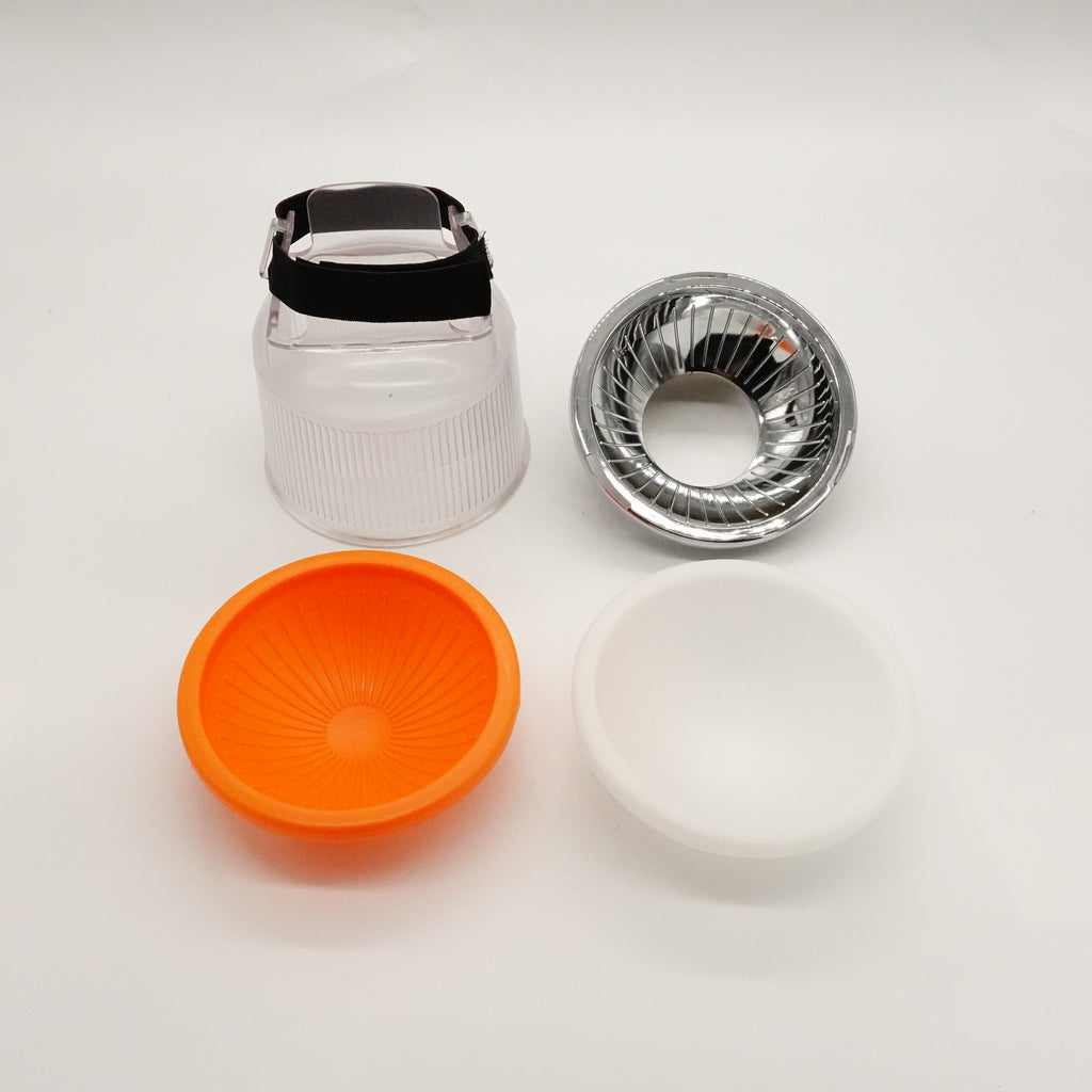 Pre-Owned Flash Adapter w/Reflector, Orange & White Diffuser (Second Hand)