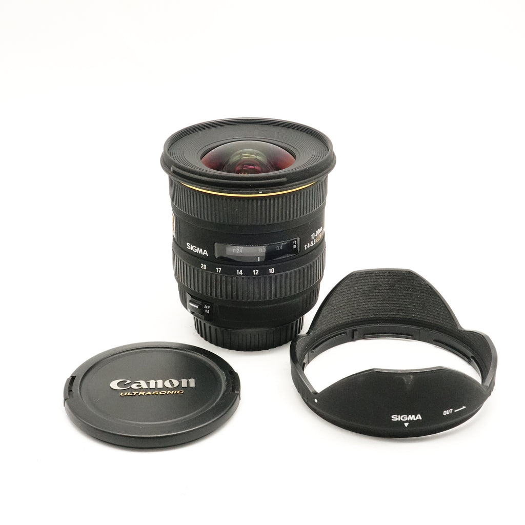 Pre-Owned Sigma 10-20mm f/4-5.6 EX DC HSM Canon EF Mount Lens With Hood, Caps SN: 2019990 (Second Hand)
