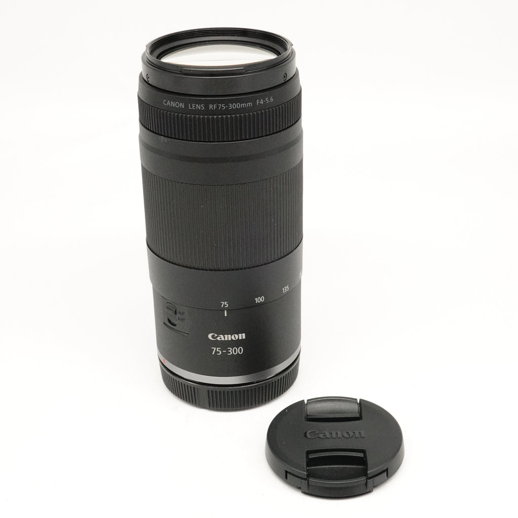 Pre-Owned Canon RF 75-300mm f/4-5.6 lens With F&R Caps SN: 1601501616 (Second Hand)