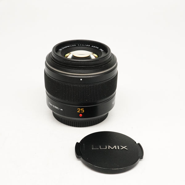 Pre-Owned Panasonic Lumix Leica DG Summilux 25mm f/1.4 ASPH Lens With Box, Front & Rear Caps SN: XT2KC001868 (Second Hand)