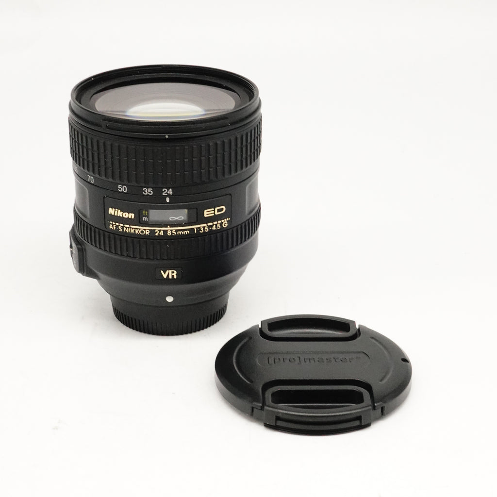 Pre-owned Nikon AF-S NIKKOR 24-85mm f/3.5-4.5 ED VR Lens w/ Caps SN:2188076 (Second Hand)