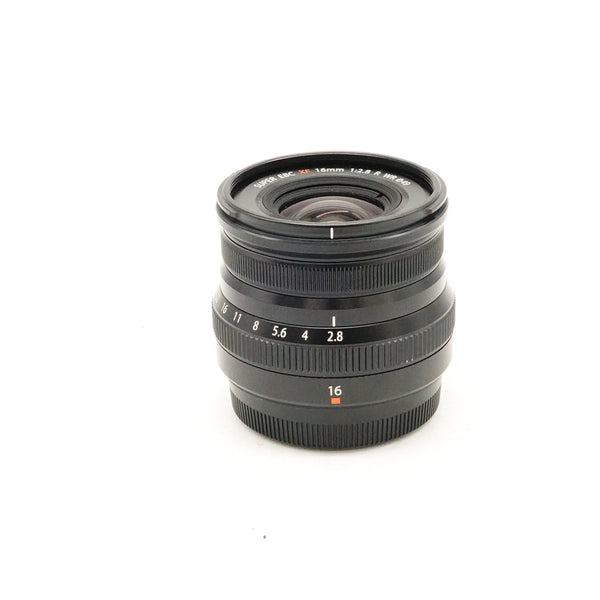 Pre-Owned FUJIFILM 16mm f/2.8 R WR Lens With F&R Caps, Hood SN: 9AA03156 (Second Hand)