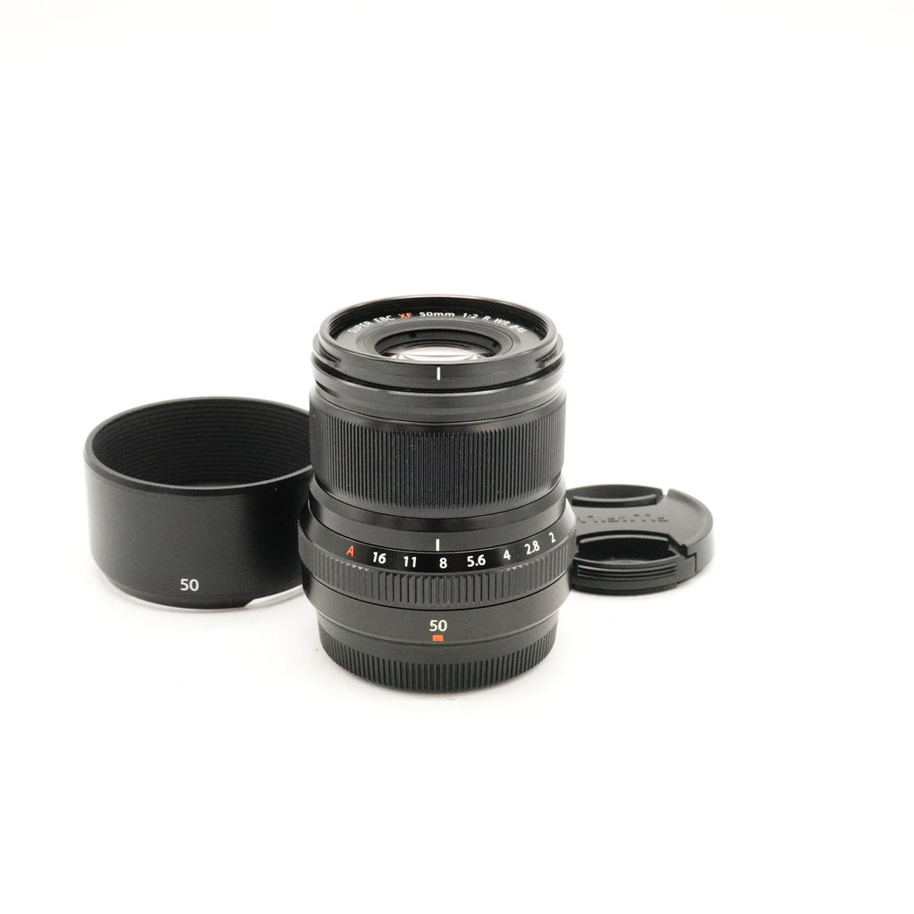 Pre-Owned FUJIFILM 50mm f/2 R WR Lens With F&R Caps, Hood SN: 76A13420 (Second Hand)