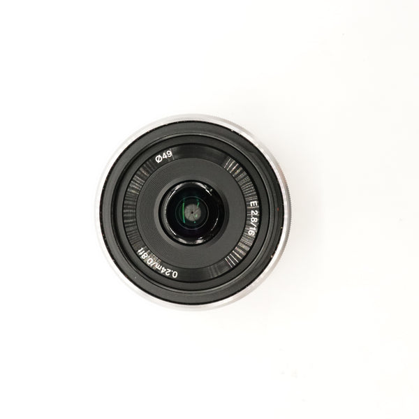 Pre-Owned Sony  E 16mm f/2.8 Silver With Caps SN: 0929766 (Second Hand)