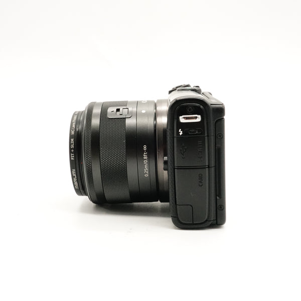 Pre-Owned Canon EOS M100 With EF-M 15-45mm f/3.5-6.3 with Cap, Battery, Charger & Cord SN: 498150000738,562208011403 (Second Hand)