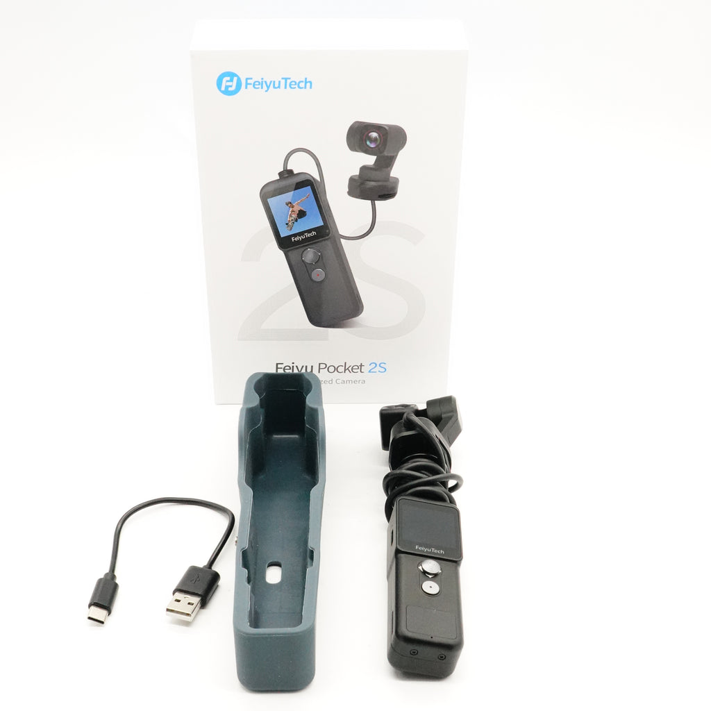 Pre-Owned FeiyuTech Kit Pocket 2S Stabilised Camera and Extension Rod With Boxes, Cable & Protective Case SN: H068213060209 (Second Hand)