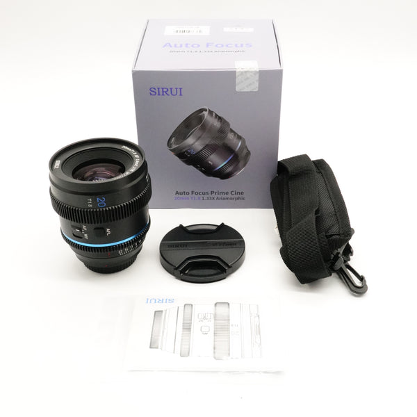 Pre-Owned Sirui 20mm T/1.8 1.33x Anamorphic For Sony E Mount With Boxed With Accessories SN: 61607489 (Second Hand)
