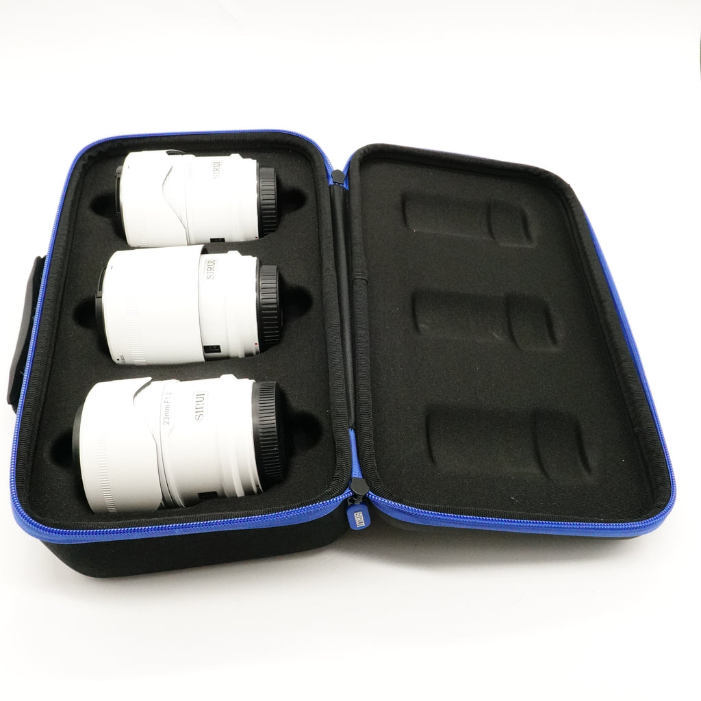 Pre-Owned Sirui Sniper 3 Lens Kit f/1.2 33mm, 23mm, 56mm For Sony E Mount With Protective Case SN: 40203819, 40105311, 40105340 (Second Hand)