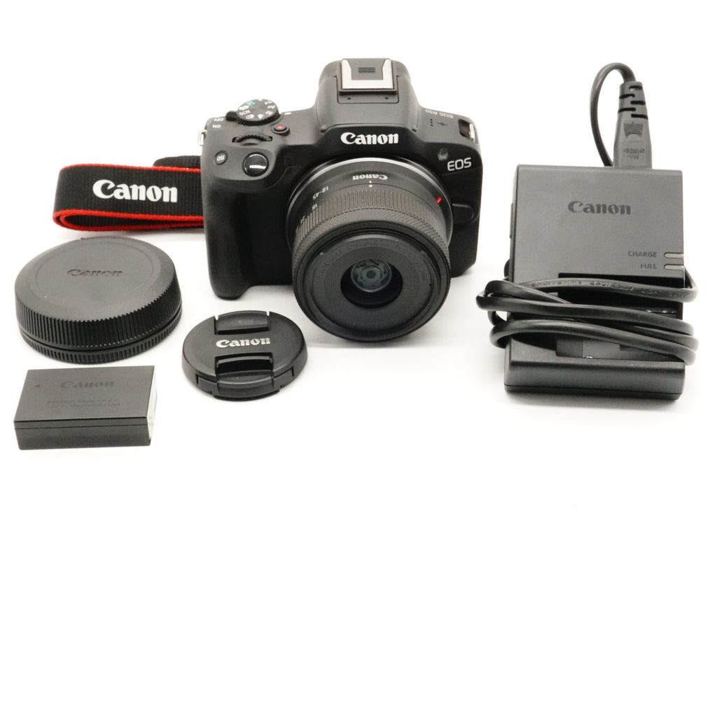 Pre-Owned Canon EOS R50 and RF 18-45mm f/4.5-6.3 Kit With Strap, Charger & Battery, Caps SN: 308070042373 / 5252016911 (Second Hand)