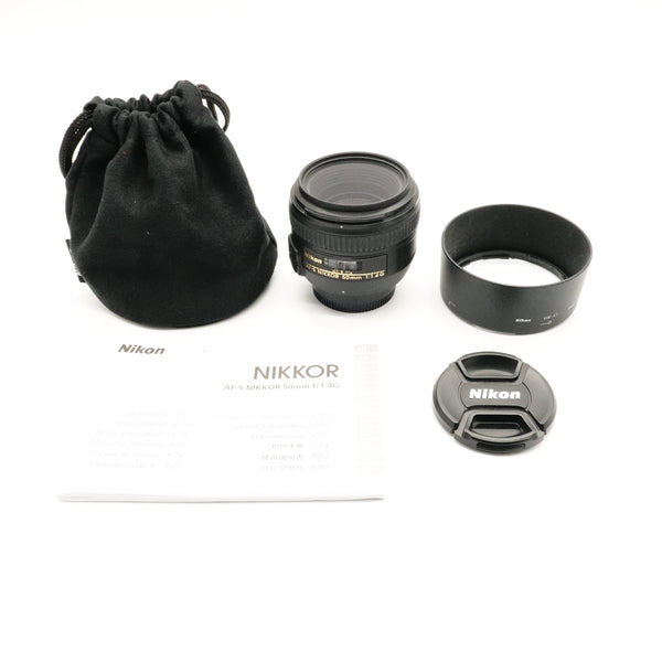 Pre-Owned Nikon AF-S 50mm f/1.4 G With Caps, Hood, Pouch, Manual SN: 287601 (Second Hand)