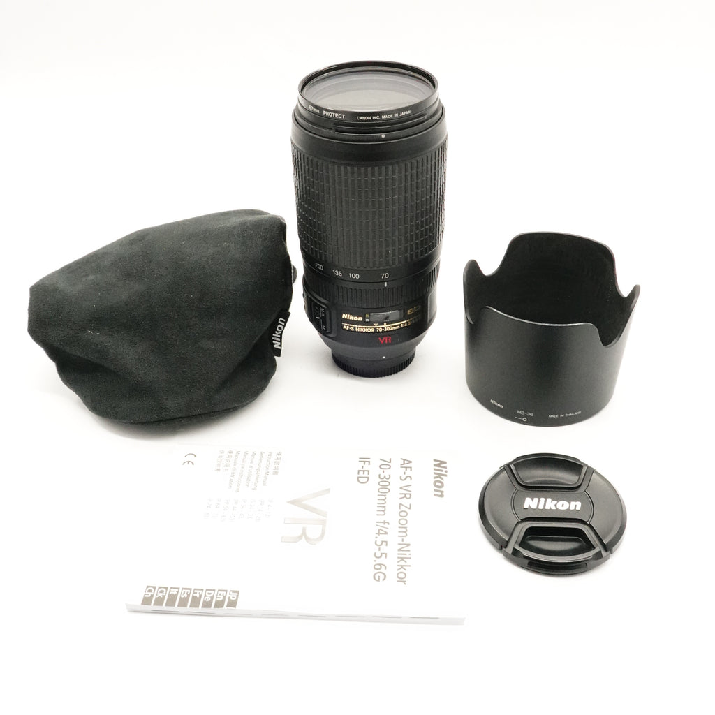 Pre-Owned Nikon AF-S 70-300mm f/4.5-5.6 G With Caps, Hood, Pouch, Manual SN: 2409298 (Second Hand)