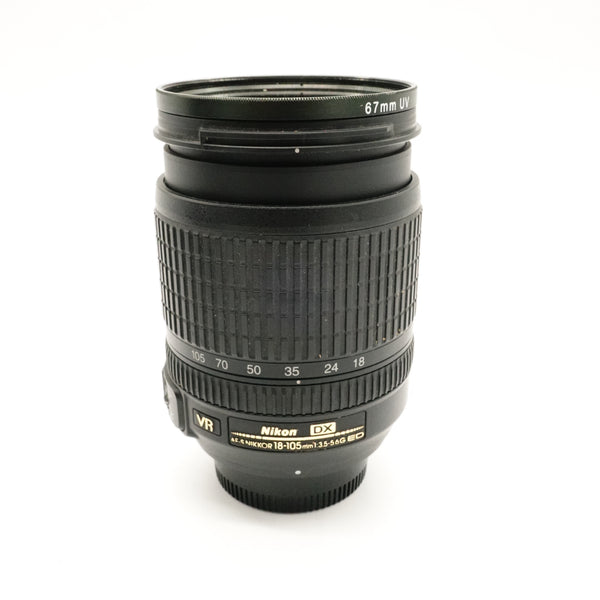 Pre-Owned Nikon AF-S 18-105mm f/3.5-5.6 G ED With Caps, Hood & Pouch SN: 32271710 (Second Hand)