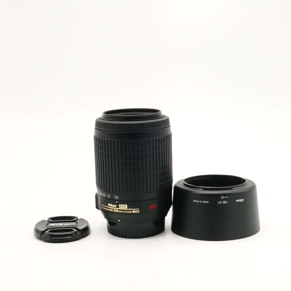 Pre-Owned Nikon AF-S NIKKOR 55-200mm f/4-5.6 DX Lens With Caps & Hood SN: 3966109 (Second Hand)