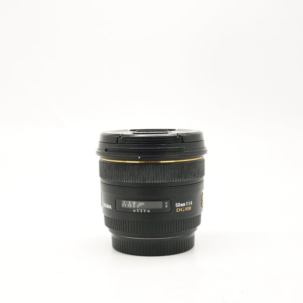 Pre-Owned Sigma 50mm f/1.4 DG HSM Lens for Canon SN: 13523795 with Caps (Second Hand)