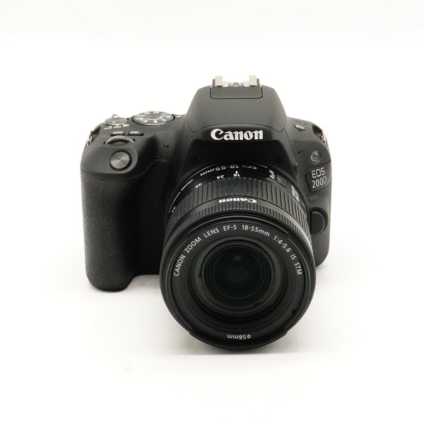 Pre-Owned Canon EOS 200D Body + 18-55mm Lens, Charger, Box, & Manual 155072045086 (Second Hand)