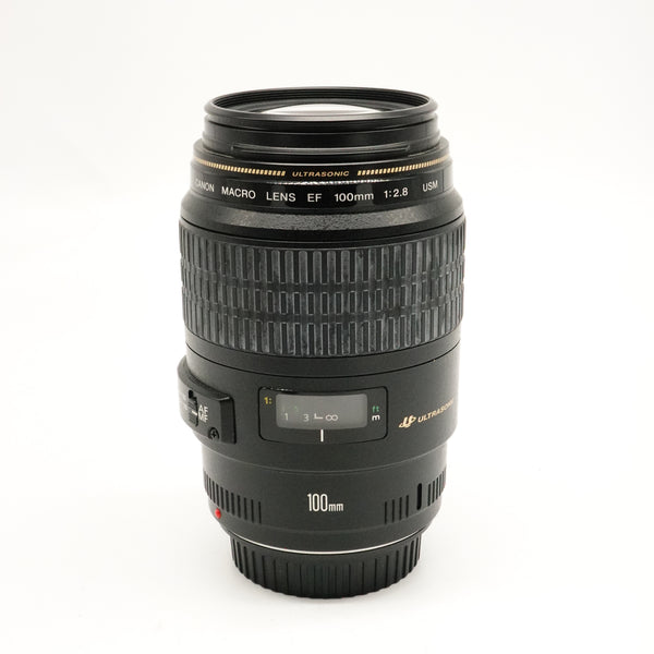 Pre-Owned Canon EF 100mm f/2.8 USM Macro Lens With F&R Caps, Manual SN: 39802437 (Second Hand)