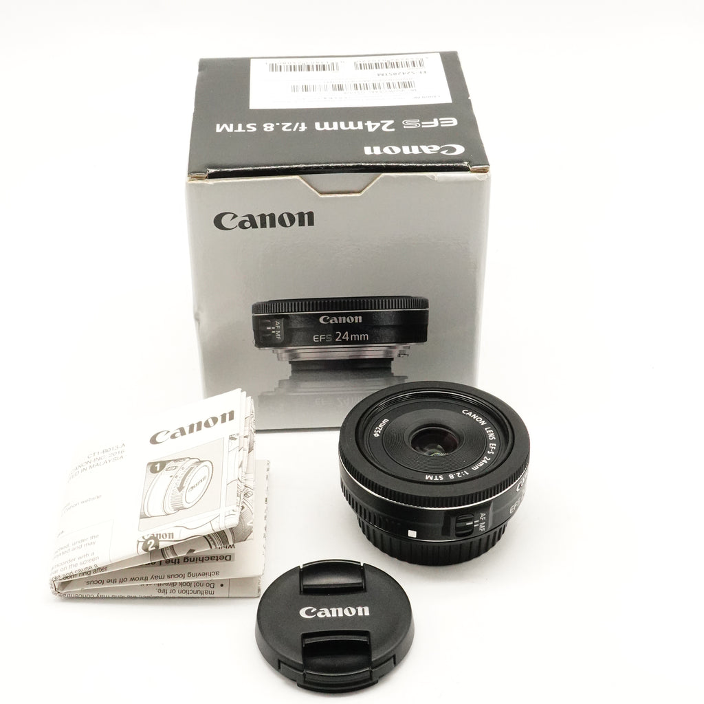 Pre-Owned Canon EF-S 24mm f/2.8 STM Lens With F&R Caps, Box, Manual SN: 6711101843 (Second Hand)
