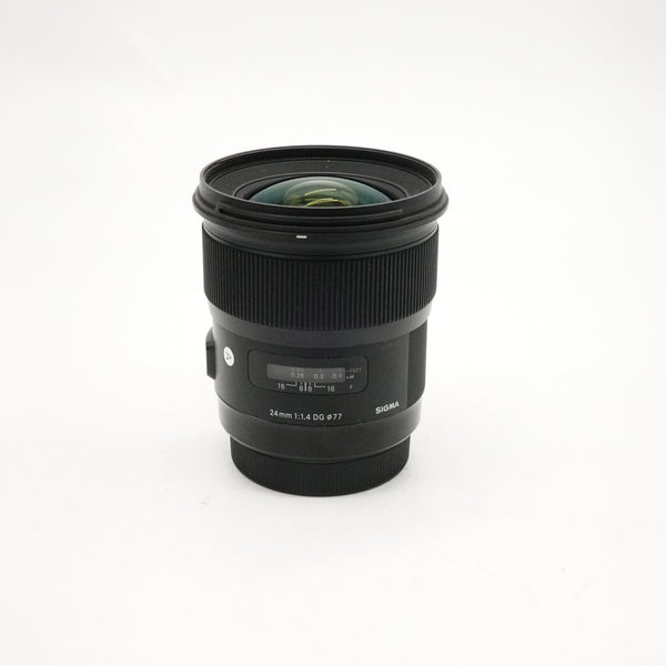 Pre-Owned Sigma 24mm f/1.4 DG HSM Art Series for Canon EF With Front & Rear Caps, Hood SN: 51087471 (Second Hand)