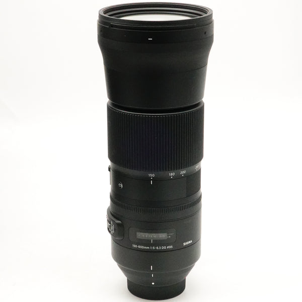 Pre-Owned Sigma 150-600mm f/5-6.3 DG OS Contemporary Lens for Nikon With Pouch Hood & Caps SN: 57061980 (Second Hand)