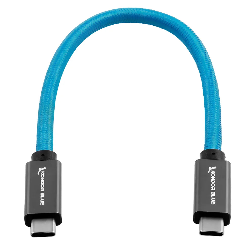 Kondor Blue USB-C to USB-C High Speed Cable for SSD Recording & Charging