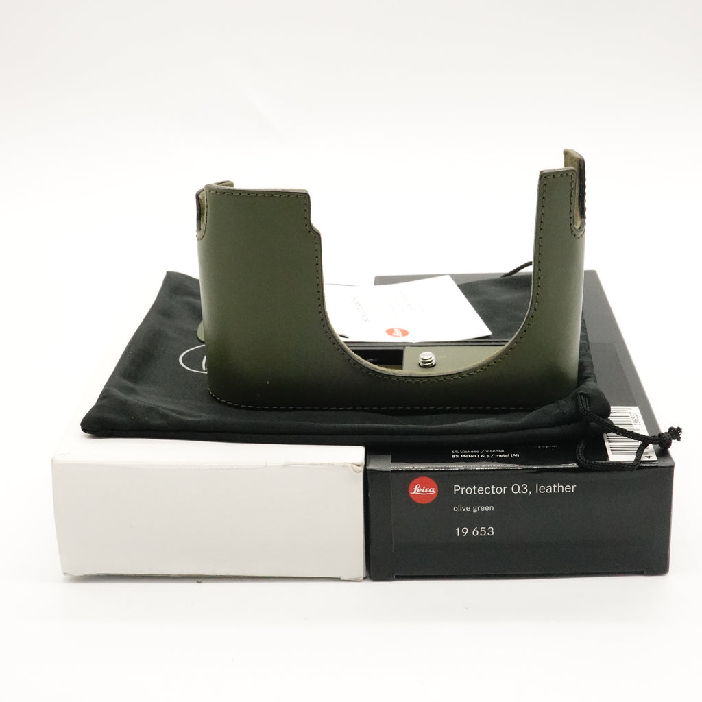 Pre-Owned Leica Q3 Protector Half Case Olive Green With Box (Second Hand)