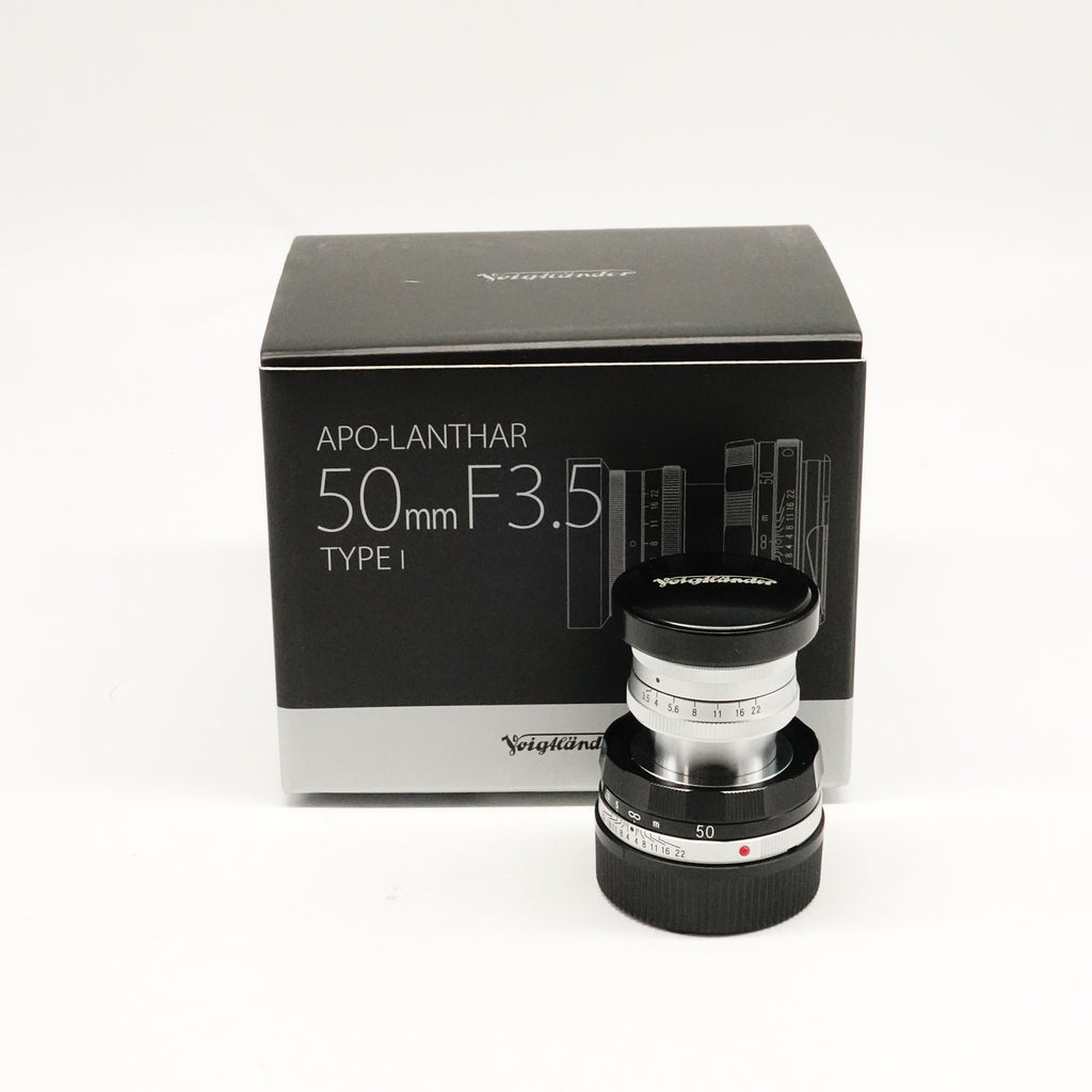 Pre-Owned Voigtlander 50mm f3.5 APO-LANTHAR VM Type I Black Paint & Chrome Lens for Leica M Mount As New in Box, With Caps & Hood SN: 07440072 (Second Hand)