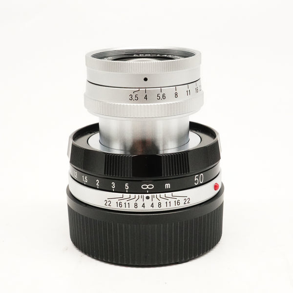 Pre-Owned Voigtlander 50mm f3.5 APO-LANTHAR VM Type I Black Paint & Chrome Lens for Leica M Mount As New in Box, With Caps & Hood SN: 07440072 (Second Hand)