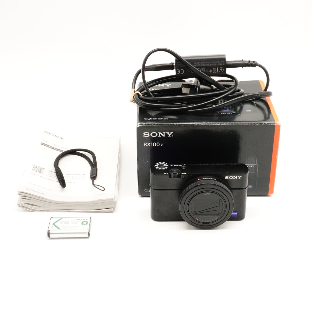 Pre-Owned Sony Cybershot DSC RX100 VI Digital Compact Camera With Box, Manuals, Caps, Wrist Strap & Battery SN: 449186 (Second Hand)