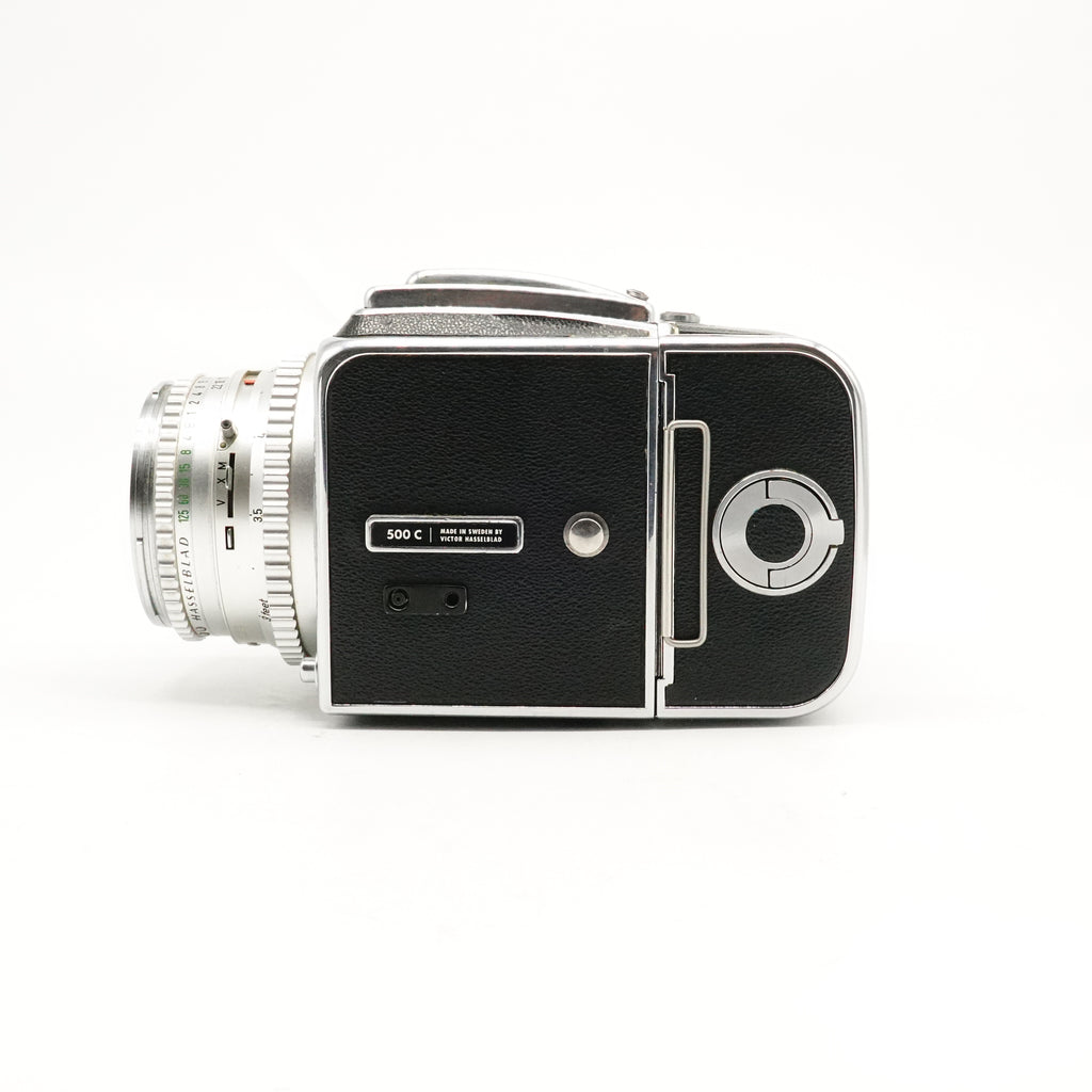Pre-Owned Hasselblad 500C Silver Body with Planar 80mm lens and A12 Back SN: TU73729 (Second Hand)