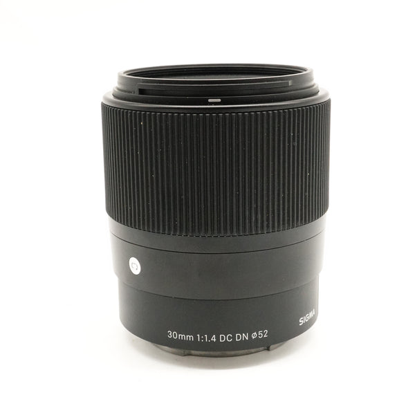 Pre-Owned Sigma 30mm f/1.4 DC DN Contemporary Lens for Sony E With ND filter, Hood & Caps SN: 53339187 (Second Hand)