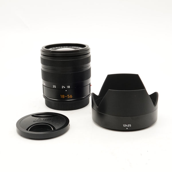 Pre-Owned Leica Vario-Elmar-T 18-56mm f/3.5-5.6 ASPH Lens With Box, F&R Caps, Hood, Pouch, Manual SN: 4335569 (Second Hand)