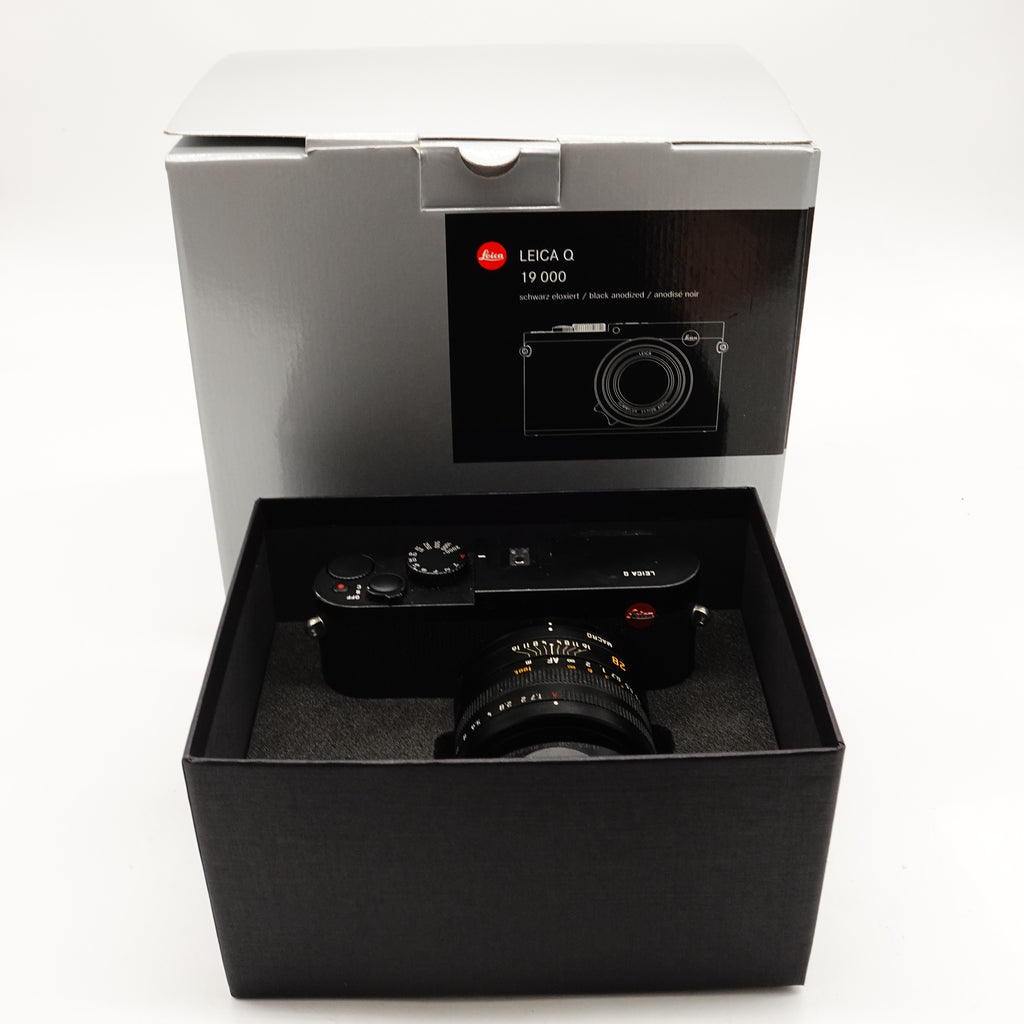 Pre-Owned Leica Q (Typ 116) Black Digital Compact Camera With Box, Charger, Strap, Manual, Hood, Battery SN: 4992212 (Second Hand)