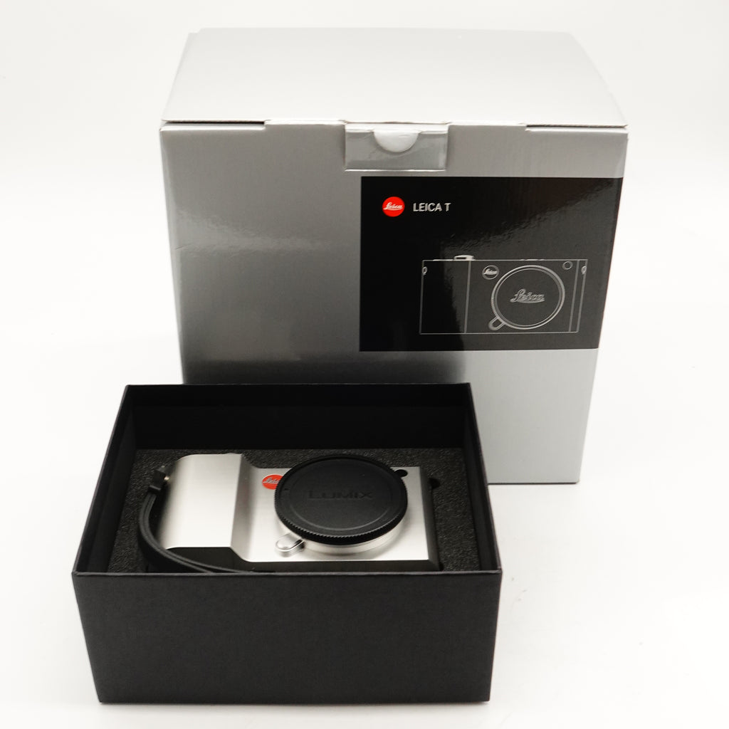 Pre-Owned Leica T TYP 701 Digital Camera Silver With Box, Charger, Hand Strap, Manual, Spare Silver Battery, Plastic Black Snap Case/Cover SN: 4813840 (Second Hand)
