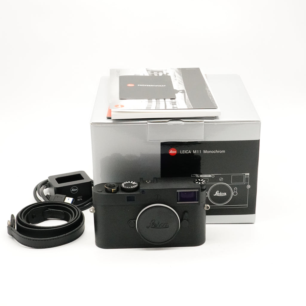 Pre-Owned Leica M11 Monochrom Body With Box, Charger, Battery, Manual, Strap SN: 5698926 (Second Hand)