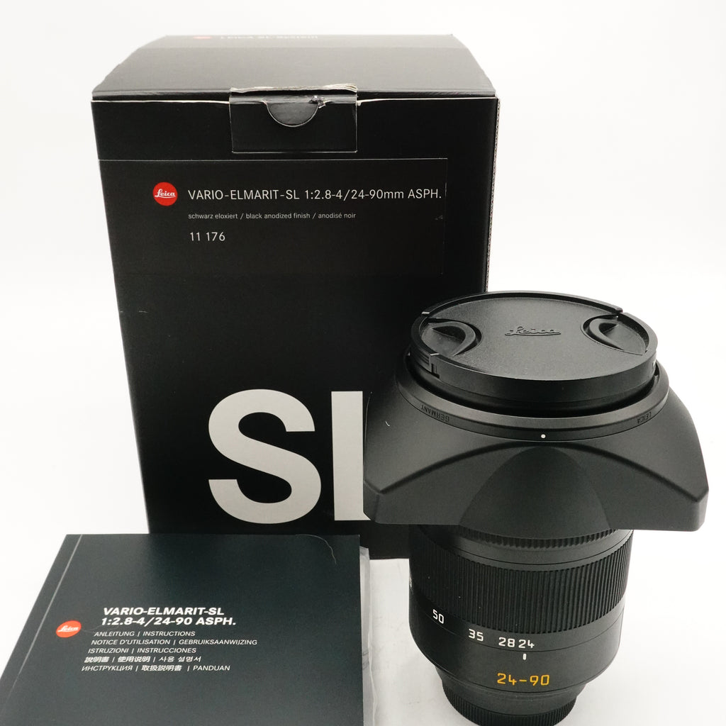 Pre-Owned Leica Vario-Elmarit-SL 24-90mm f/2.8-4 ASPH Lens, Boxed As New, Hood, F&R Caps SN: 4532886 (Second Hand)
