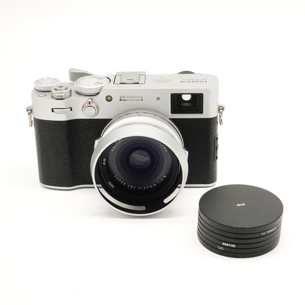 Pre-Owned Fujifilm X100V With Battery, Hood, Thumb Support, URTH Mag Filter Set  (No Charger) SN: 24A00150 (Second Hand)