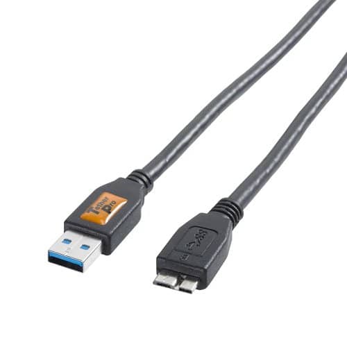 Tether Tools TetherPro USB 3 Male To Micro-B 5 Pin 1.8m Black