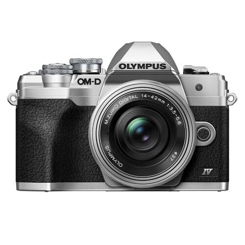 Olympus OM-D E-M10 Mark IV Mirrorless Camera with 14-42mm Lens (Silver)