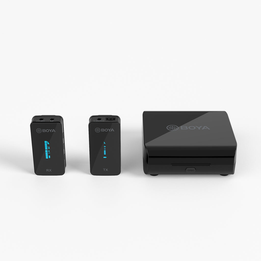 BOYA BY-XM6-K1 Ultra Compact 2.4GHz Wireless Mic Kit with 1x TX, 1x RX, 1x Charging Case