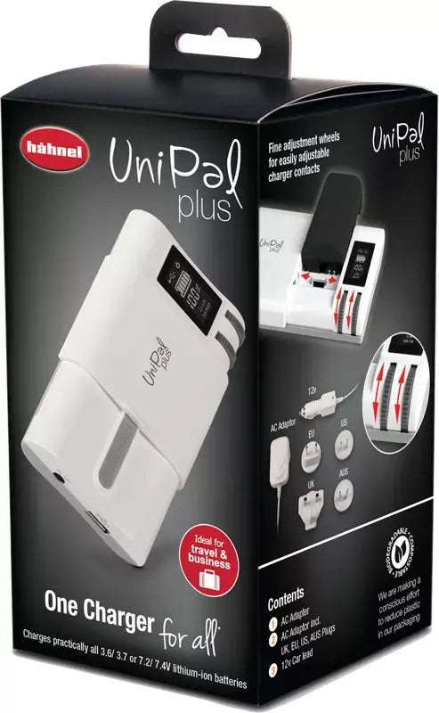 Hahnel UniPal Plus II Universal Charger for Li-Ion, Ni-MH, & Ni-Cd Batteries