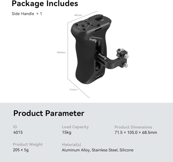 SmallRig 4015 Aluminum Side Handle for Camera Cages