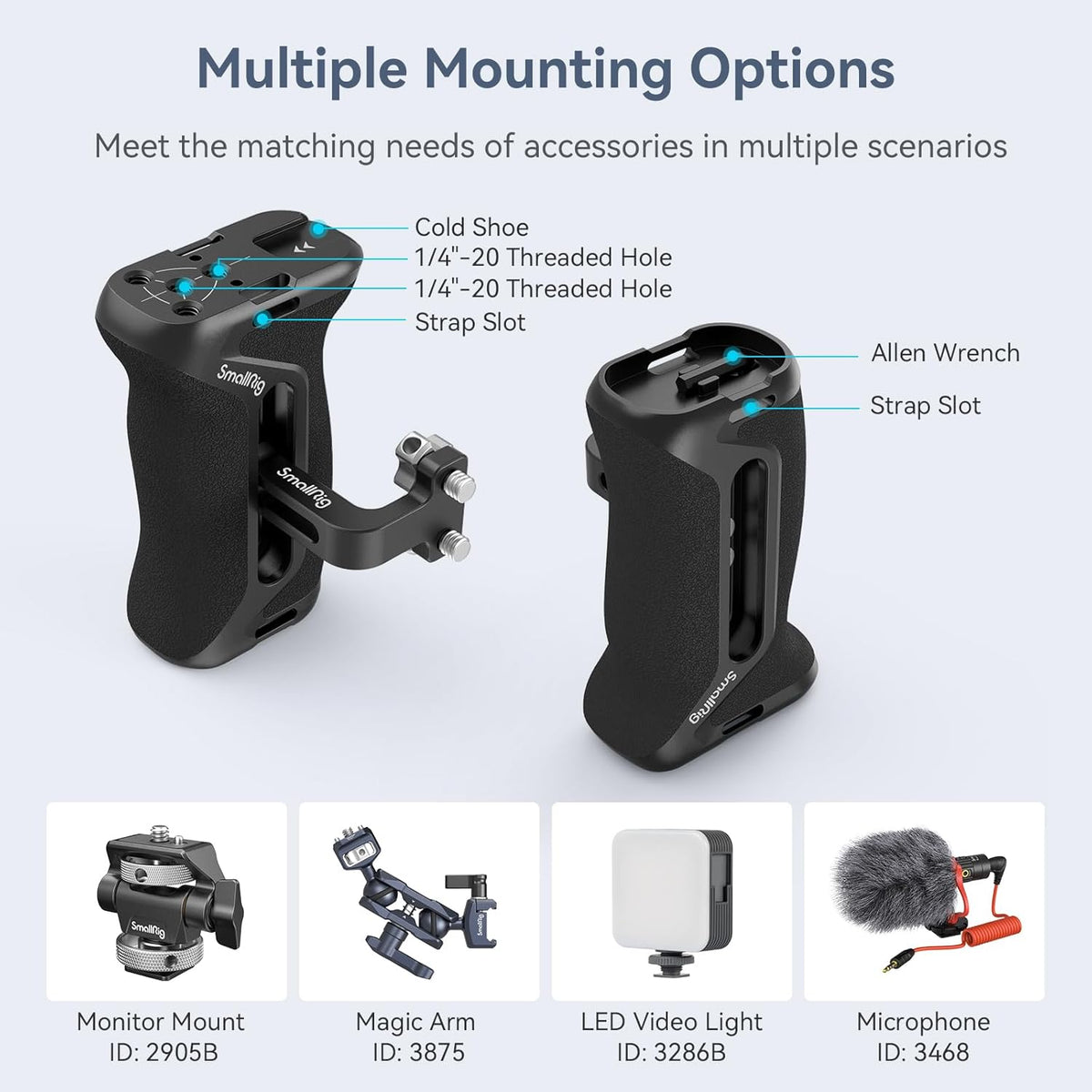 SmallRig Mini Side Handle with Dual 1/4