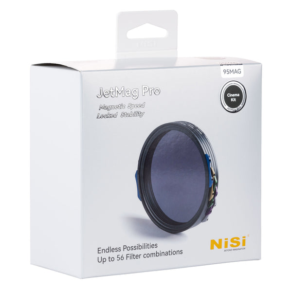 NiSi JetMag Pro Cinema Kit 95MAG Magnetic Filter Kit (FS ND 2 Stop, FS ND 3 Stop, FS ND 4 Stop, FS ND 6 Stop, TC CPL, Black Mist 1/8, 86mm/95mm Adaptors, Two Front Caps,  Back Cap, Caddy Pouch)