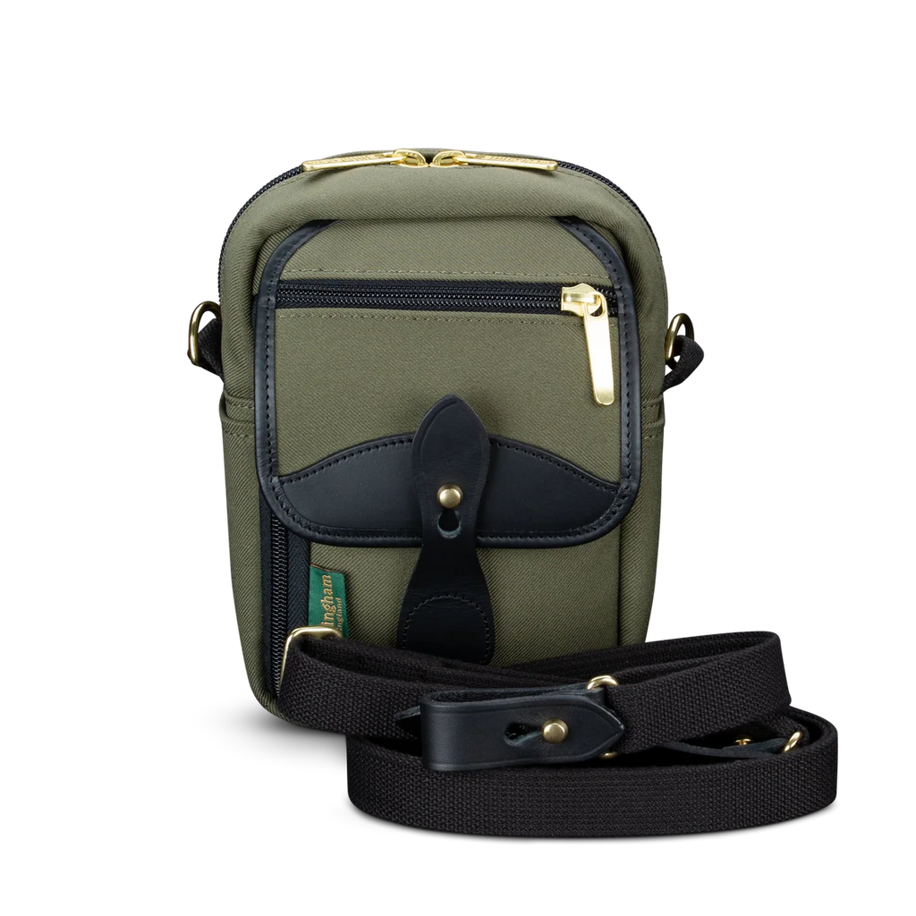 Billingham Compact Stowaway - Sage FibreNyte / Black Leather