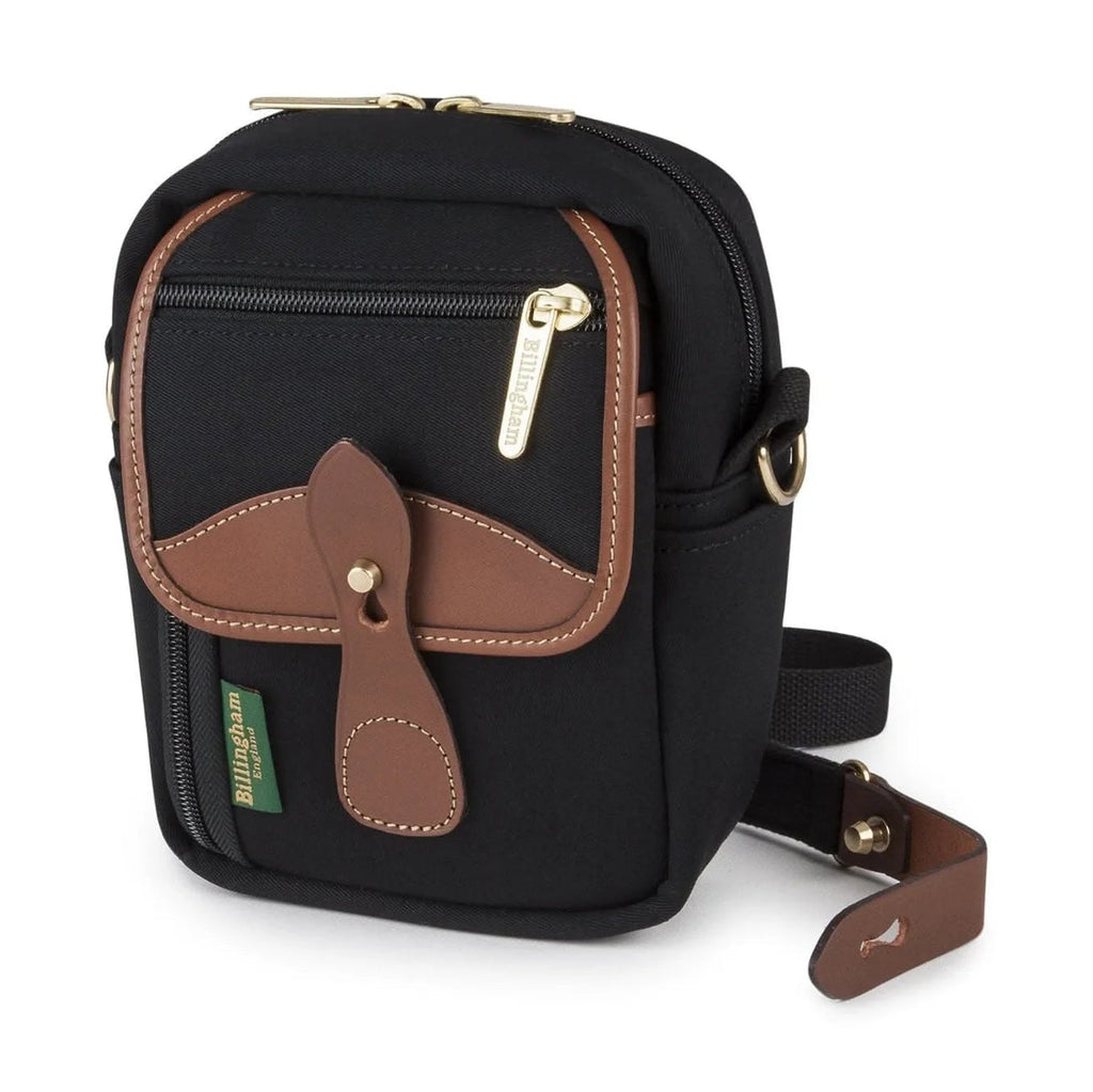 Billingham Compact Stowaway Camera Bag - Black Canvas / Tan Leather