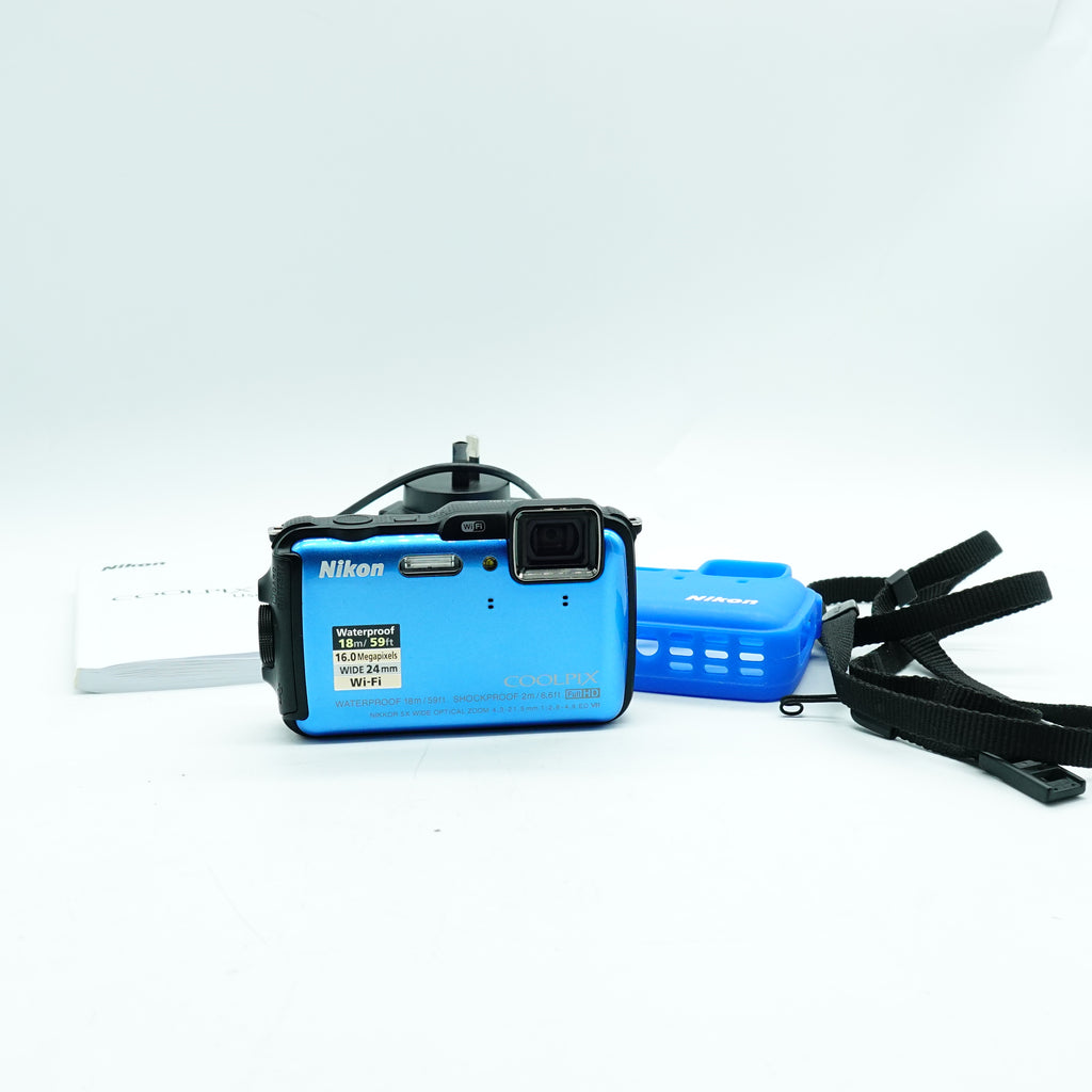 Pre Owned Nikon Coolpix AW120 Camera W/ Cover, Strap, Charger SN: 25002786