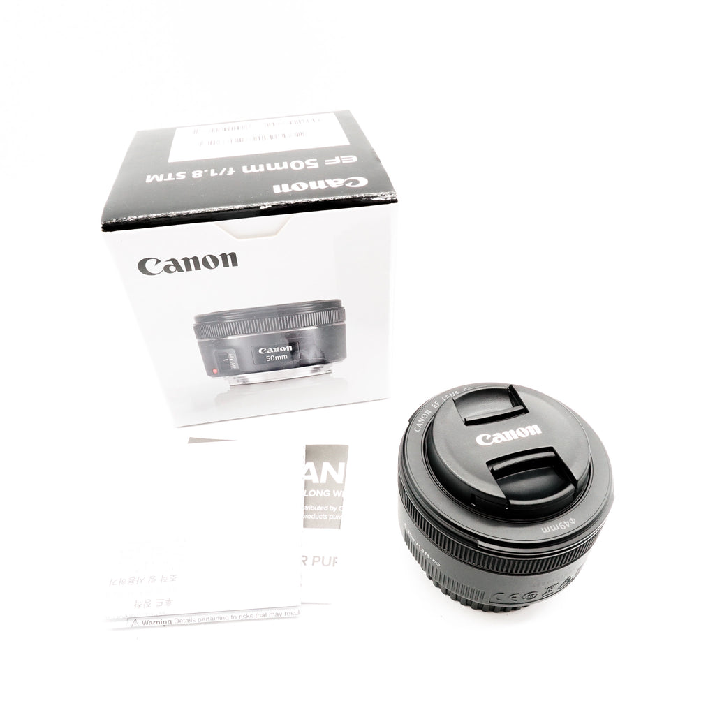 Pre-Owned Canon 50mm f/1.8 STM W/ Caps & Box SN: 4539101585