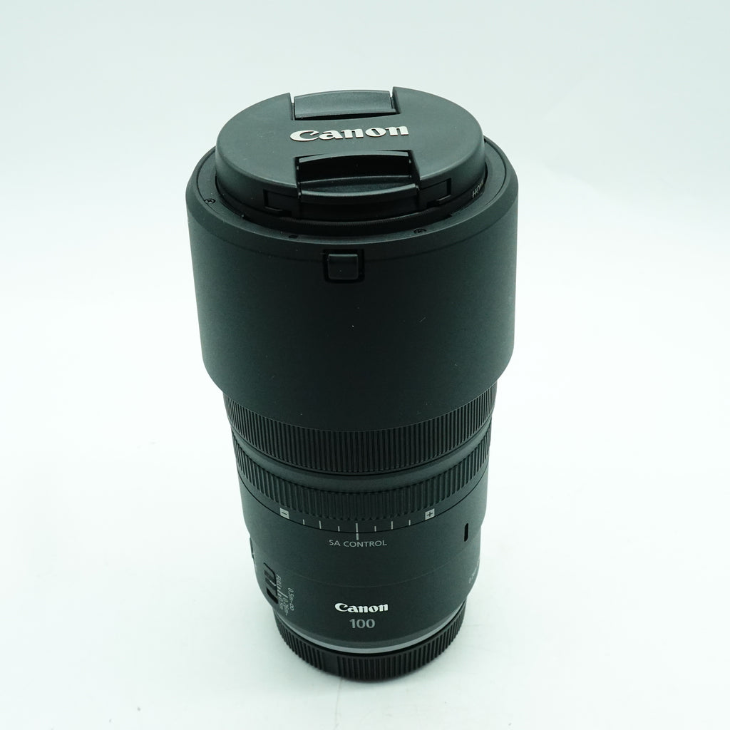 Pre-Owned Canon RF 100mm f/2.8L IS USM Macro Lens w/Box Caps & Hood 1320001199