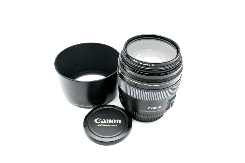 Pre Owned Canon EF 85mm f1.8 USM, W/Caps & Hood